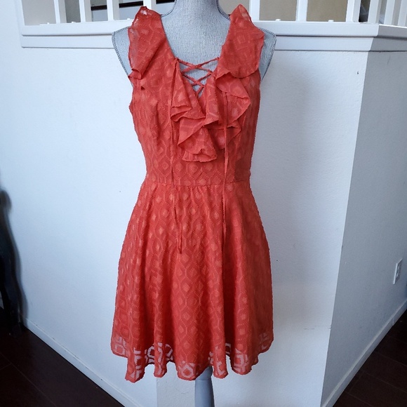 Guess Alessandra Ruffle Dress - Picture 2 of 6